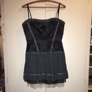 BCBG Runway corset silk and lace dress